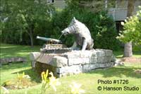 Lyndonville, VT - The Boar Fountain with Cannon